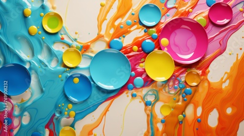 abstract paint drops background