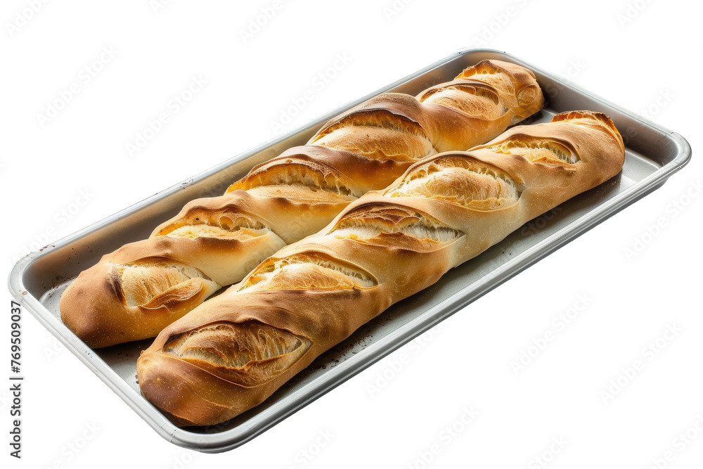 Long Loaf of Bread on Pan