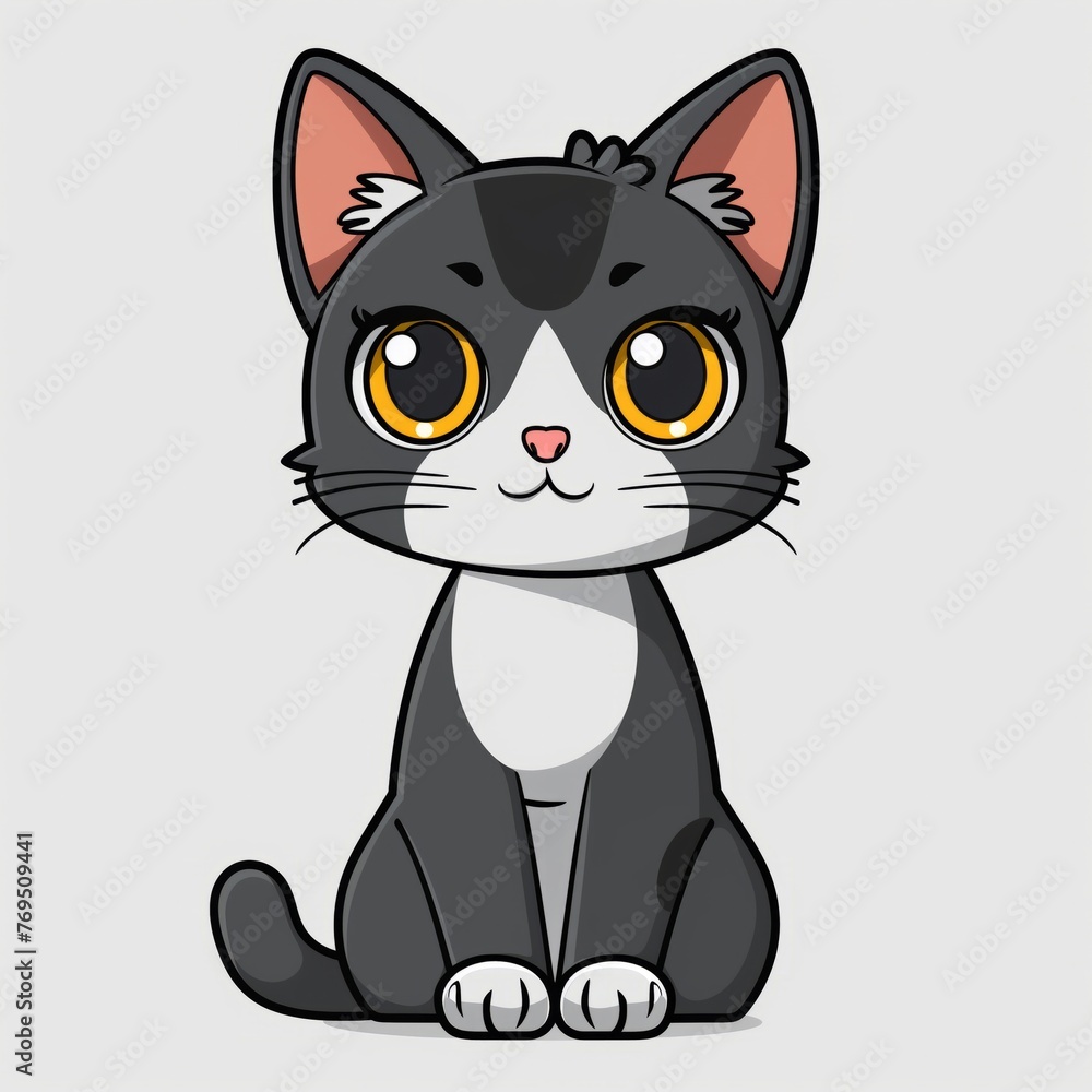 Cute little cat cartoon illustration Cute little cat cartoon illustration