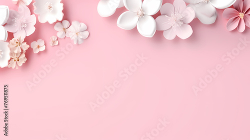 Flower frame with decorative flowers, decorative flower background pattern © Derby