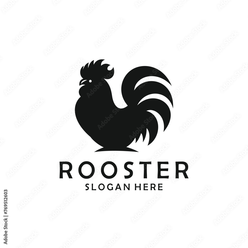 Obraz premium Rooster logo vector