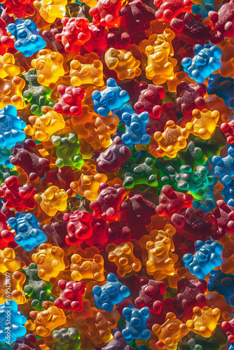 Gummy bear jelly background photo