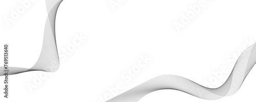 Abstract wave element for design. Digital frequency track equalizer. Stylized line art background. Vector illustration. Wave with lines created using blend tool. Curved wavy line, smooth stripe.