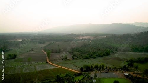 rice terraces in the morning