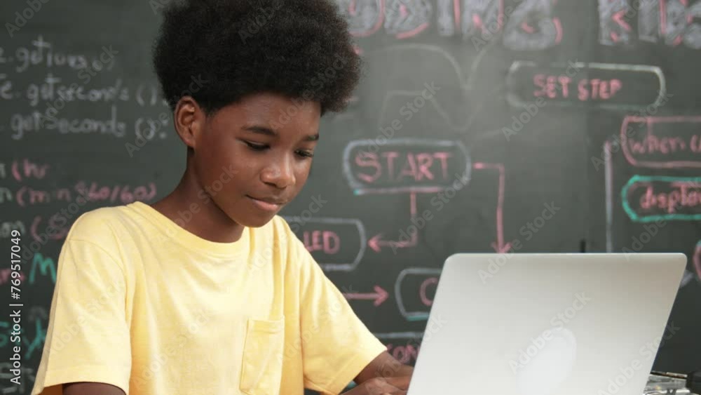 Smart african student programming and coding innovative system while ...