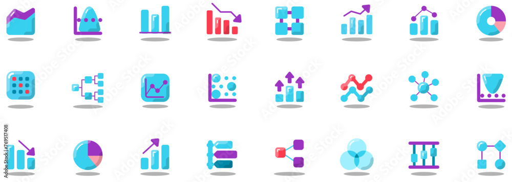 Set of Charts icons Set of Charts icons
