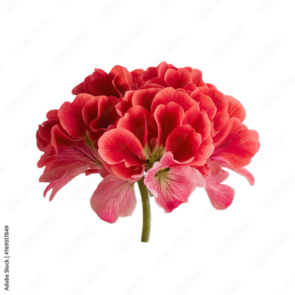 red dahlia isolated on white