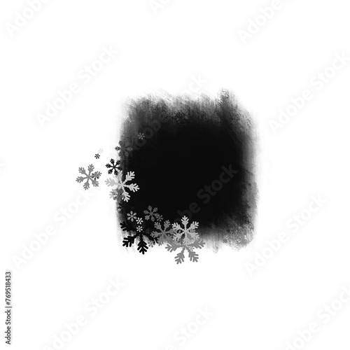 Creative black winter, Christmas mask. Basis element for design on white background universal