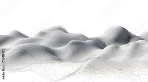 Digital minimalist linear mountain landscape horizontal version poster wallpaper web page PPT background © yonshan
