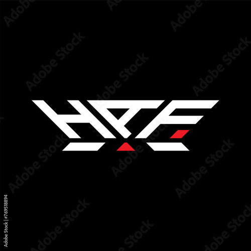 HAF letter logo vector design, HAF simple and modern logo. HAF luxurious alphabet design