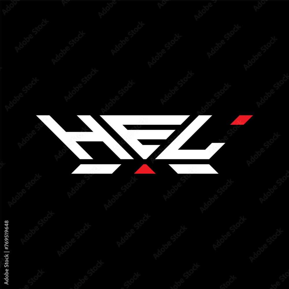 HEL letter logo vector design, HEL simple and modern logo. HEL luxurious alphabet design