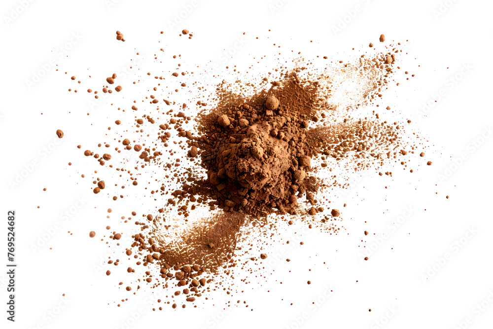 Coffee powder isolated on white