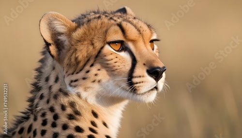 A Cheetah With Its Fur Sleek And Shiny Healthy © Tanisha