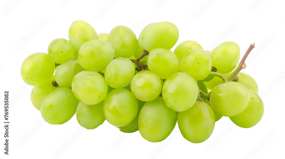 bunch of grapes juicy on transparent background