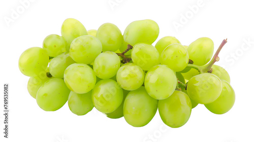 bunch of grapes juicy on transparent background