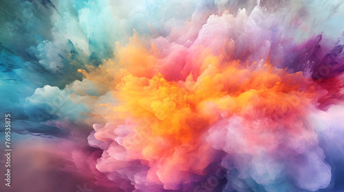 Digital color cloud smoke abstract graphic poster web page PPT background