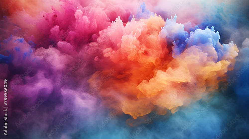 Naklejka premium Digital color cloud smoke abstract graphic poster web page PPT background