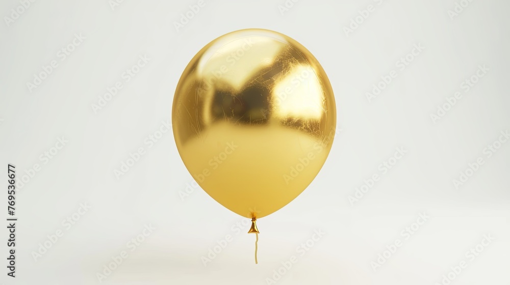 golden balloon on a white background