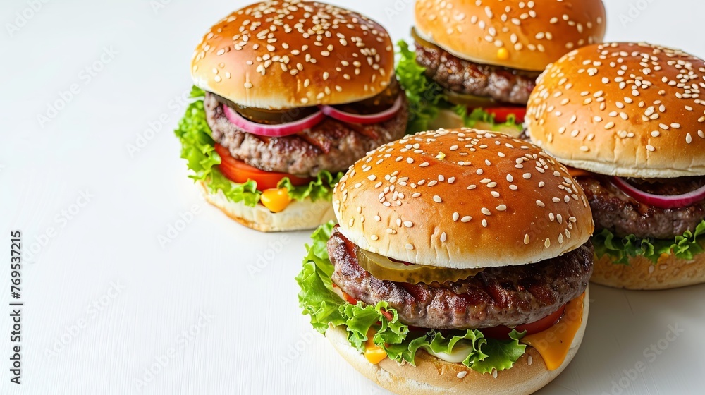 hamburger on a white background hamburger on a white background