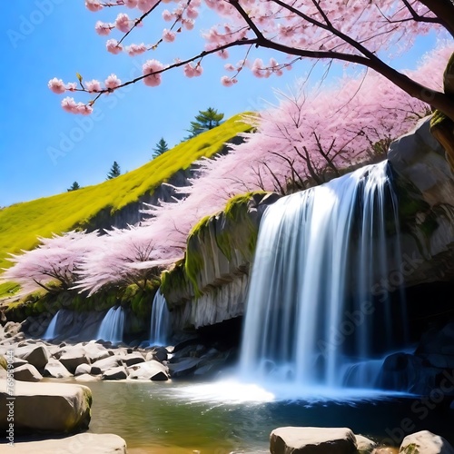 Cherry blossom landscape wallpaper