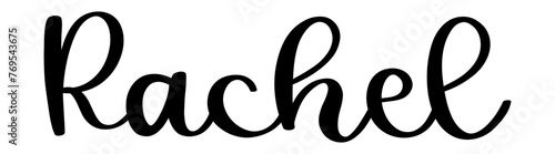 Rachel - black color - name written - ideal for websites, greetings, banners, cards, t-shirt, sweatshirt, prints, cricut, silhouette, sublimation