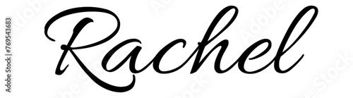 Rachel - black color - name written - ideal for websites, greetings, banners, cards, t-shirt, sweatshirt, prints, cricut, silhouette, sublimation