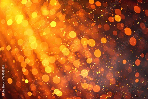 abstract golden bokeh background with glitter defocused lights.