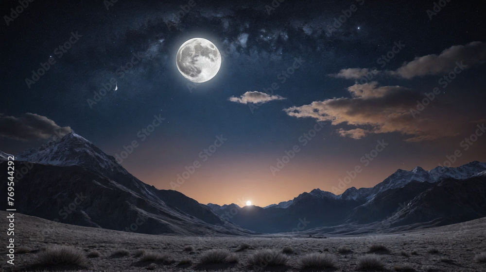 full moon over the mountains full moon over the mountains