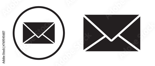 Envelope icon set design. Mail icon set. E-mail symbol, vector. Message Icon set vector. Mail Sign and Symbol design for website or apps elements.
