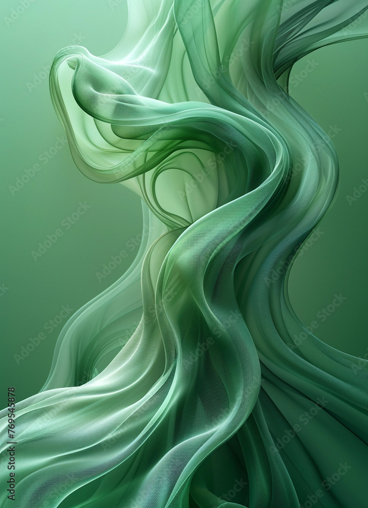 Abstract green background with blurred waves and lines, simple design, high resolution, professional illustration. The background is a soft gradient of light green color with smooth curves. Abstract green background with blurred waves and lines, simple design, high resolution, professional illustration. The background is a soft gradient of light green color with smooth curves.