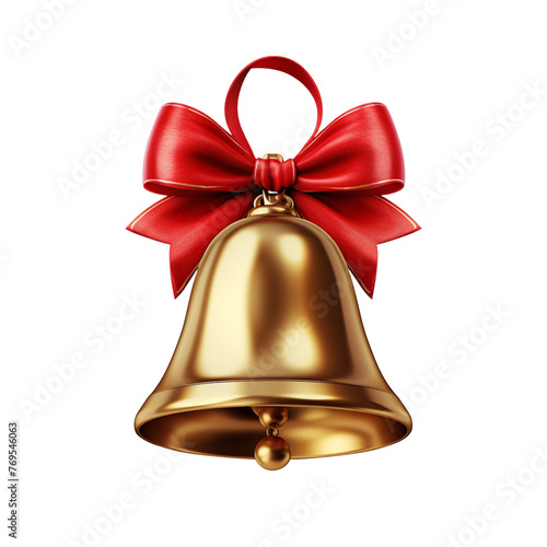 christmas bell isolated on transparent background