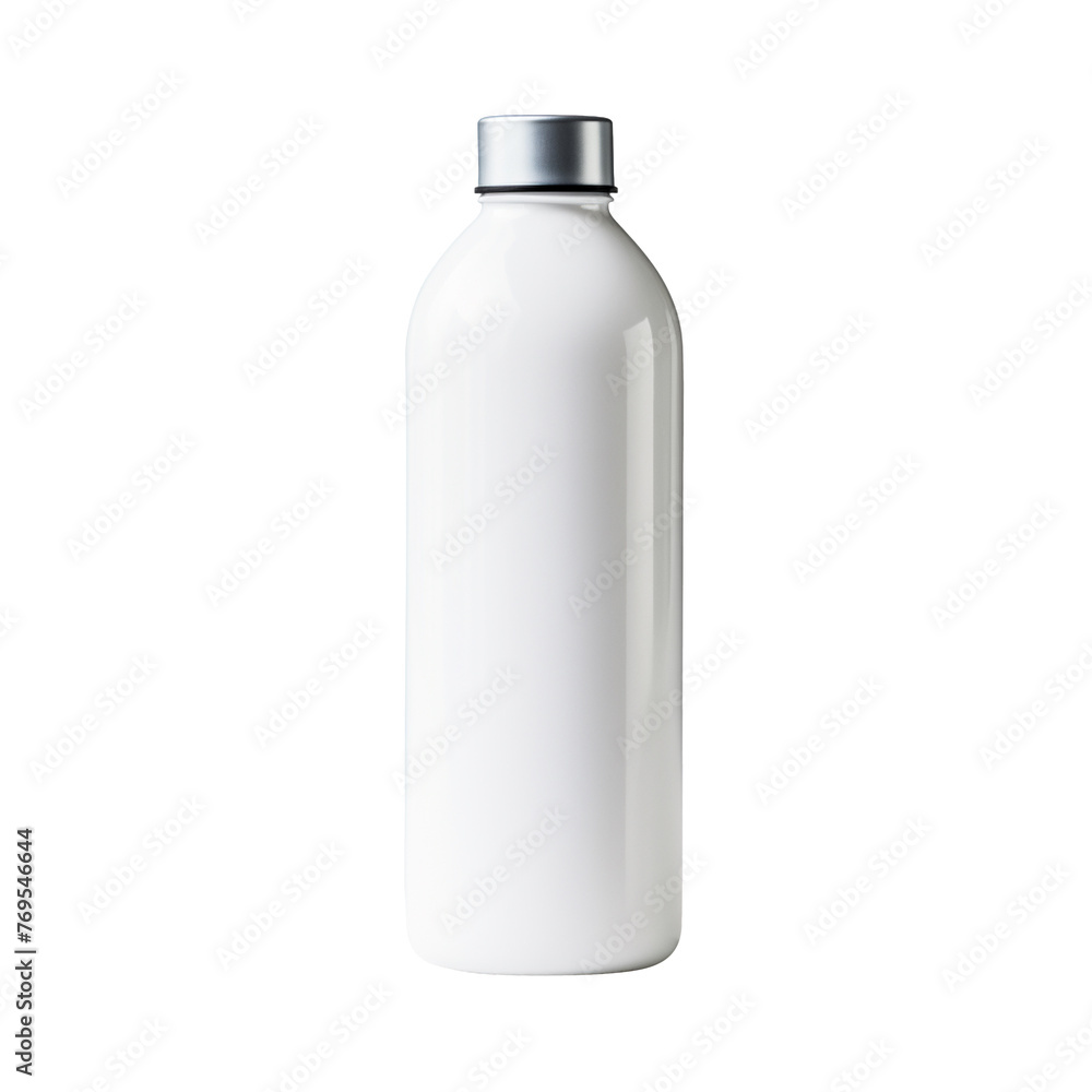 Close up of a blank white bottle isolated on transparent background Close up of a blank white bottle isolated on transparent background
