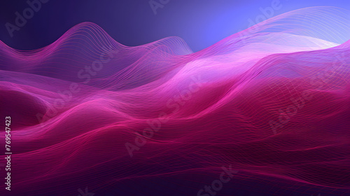 Digital purple blue linear mountain horizontal version poster wallpaper web page PPT background