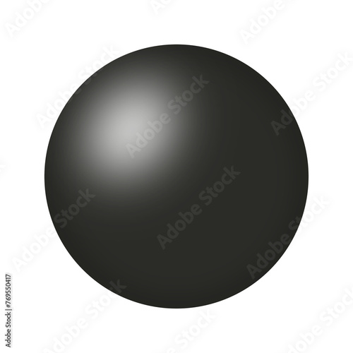 black sphere with shadow