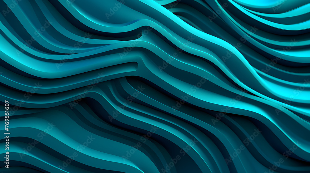 Obraz premium Digital blue and green swirl ripple abstract graphic poster web page PPT background