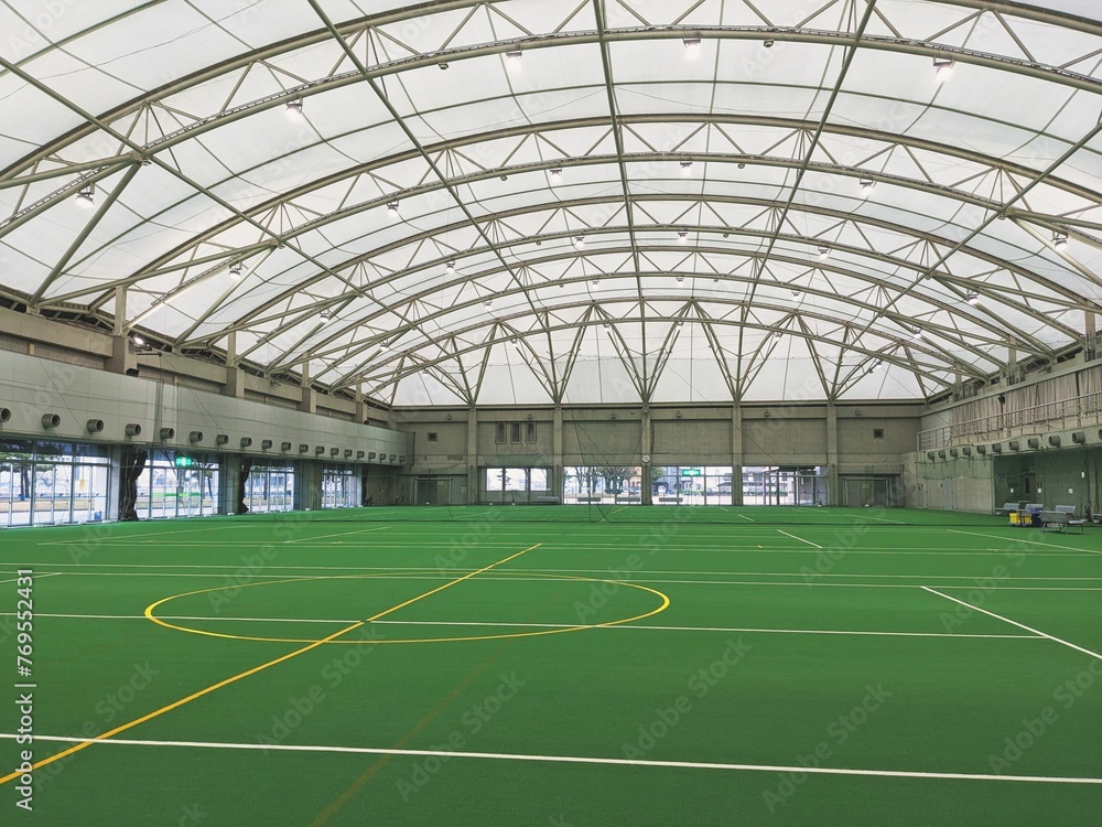 Obraz premium スポーツ、イベント会場などで使用するドーム球場の屋内の景色