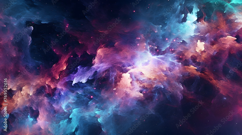 Digital colorful starry sky abstract graphic poster web page PPT background