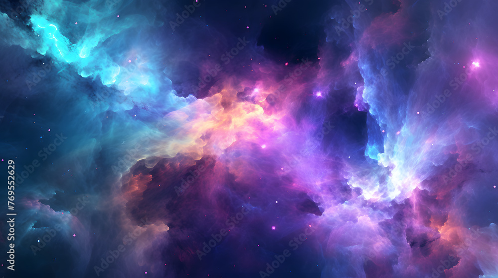 Digital colorful starry sky abstract graphic poster web page PPT background