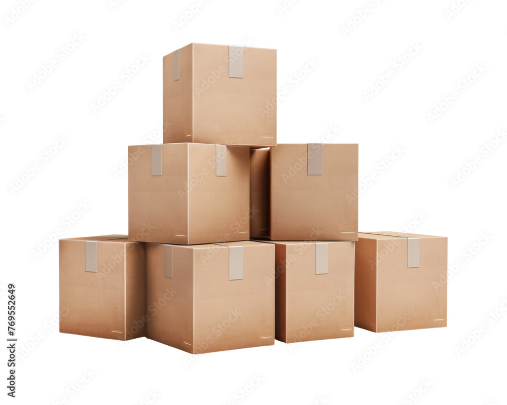 Pile cardboard isolated on transparent background, realistic png element. Pile cardboard isolated on transparent background, realistic png element.