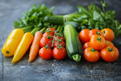 Set of fresh various vegetables