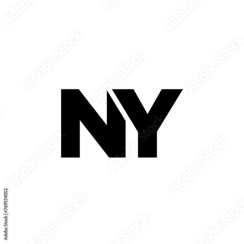 Letter N and Y, NY logo design template. Minimal monogram initial based logotype.