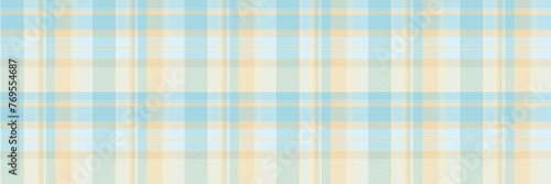 Tough tartan plaid texture, uniform check fabric vector. Ragged pattern background textile seamless in light and wheat colors.
