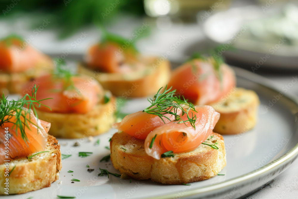 Small Appetizers Arranged on Plate Small Appetizers Arranged on Plate