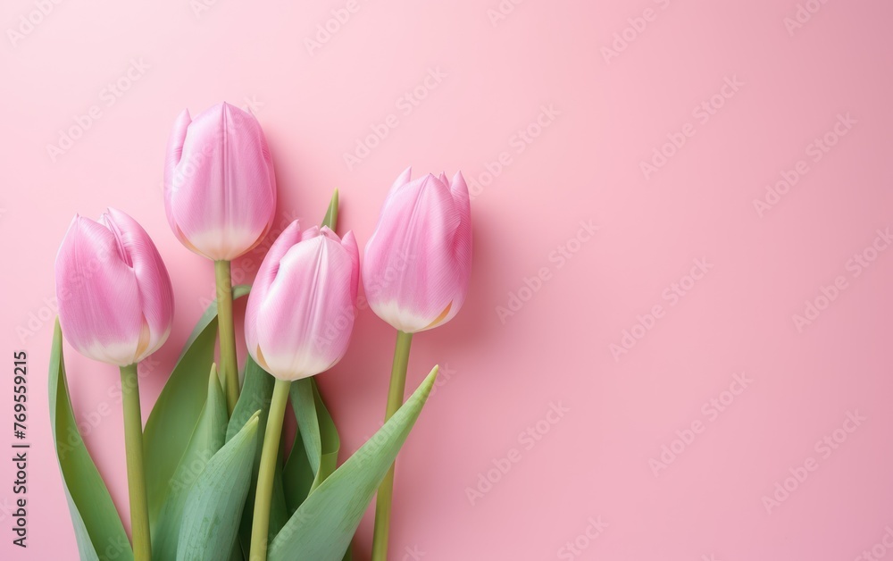 pink tulips against a pink background pink tulips against a pink background