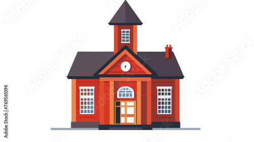 School icon solid vector illustration Flat vector 