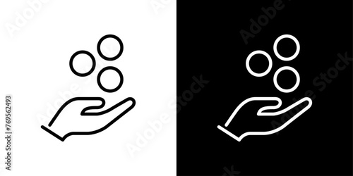 シンプルな硬貨コインのベクターアイコン