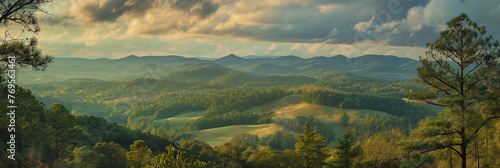 Stunning panoramic photo of the Tennessee state landscape