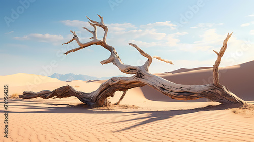 Rough tree trunk in desert landscape © Derby