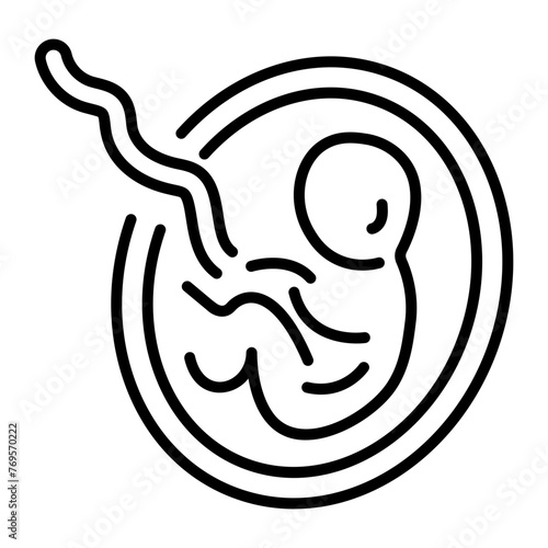 Check out linear icon of a fetus
