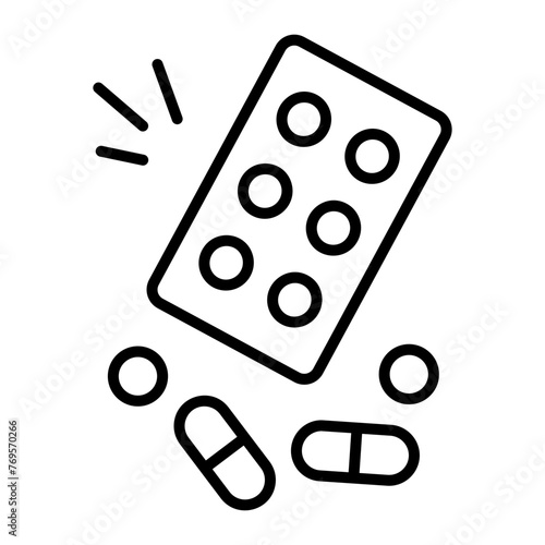 Handy line style icon of medicines